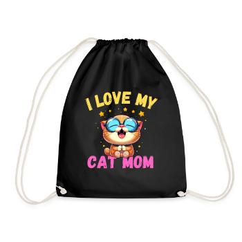 Chats, Maman, Chat, Maman, Fête Des Mères, Mignon, Miaou - Sac de sport léger - noir - Devant