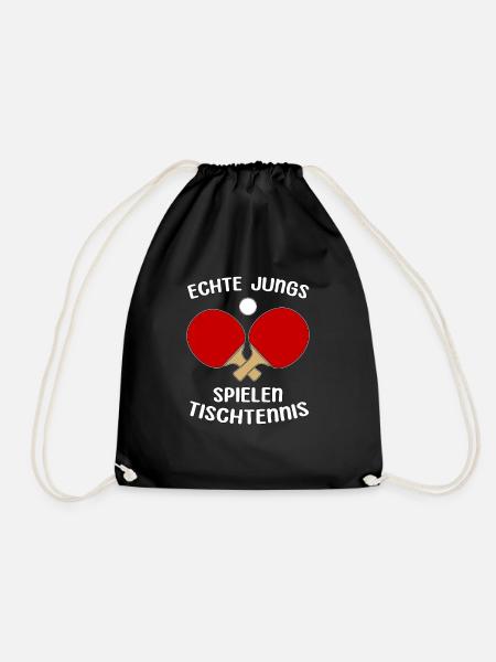 Tischtennis Tischtennisspieler - Turnbeutel - Schwarz