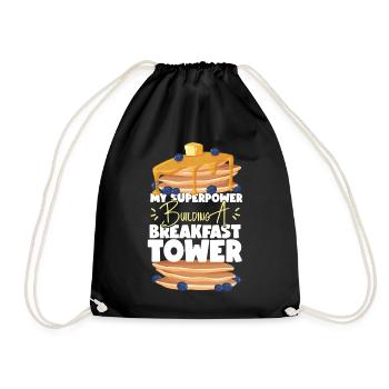 Pancake Lover Kids My Superpower - Turnbeutel - Schwarz - Vorne