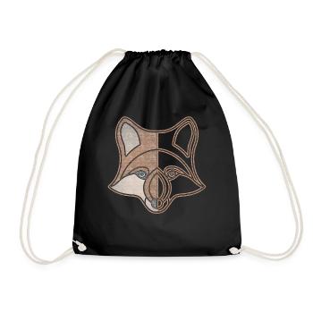 Fuchs Waldtier Design Wildtier Natur Tier - Turnbeutel - Schwarz - Vorne