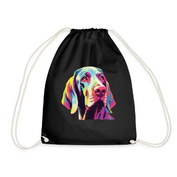 Aquarelle colorée Bracco Italiano - Sac de sport léger - noir - Devant