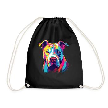 Aquarelle colorée Dogue Argentino - Sac de sport léger - noir - Devant