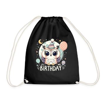 C’est mon anniversaire mignon hibou d’anniversaire - Sac de sport léger - noir - Devant