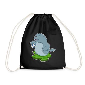 Seal Joueur De Football Football - Sac de sport léger - noir - Devant