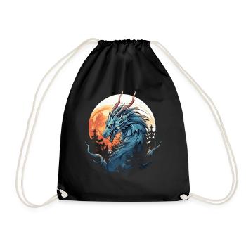 Full Moon Forest Traditional Chinese Dragon - Turnbeutel - Schwarz - Vorne