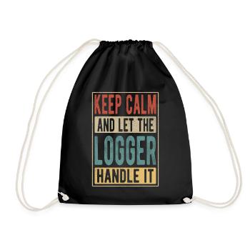 Bûcheron rétro cadeau - Sac de sport léger - noir - Devant