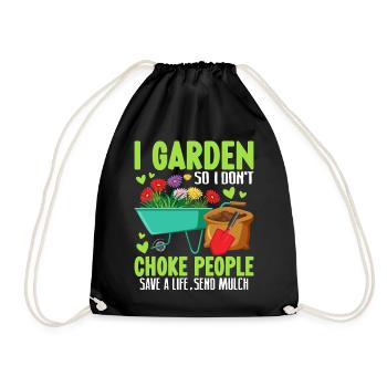 Je jardine pour ne pas étouffer les gens passionné de plantes - Sac de sport léger - noir - Devant