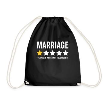 Funny Divorce Marriage Ending Relationship - Drawstring Bag - black - Front