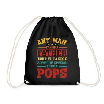 Father Someone Pops Father's Day Father Gifts - Turnbeutel - Schwarz - Vorne