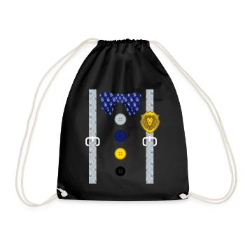 Chemise de chevalier, bretelle chevalier bouclier épée crête - Sac de sport léger - noir - Devant