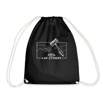 Michelangelo Creation of Adam Law Student Law - Drawstring Bag - black - Front