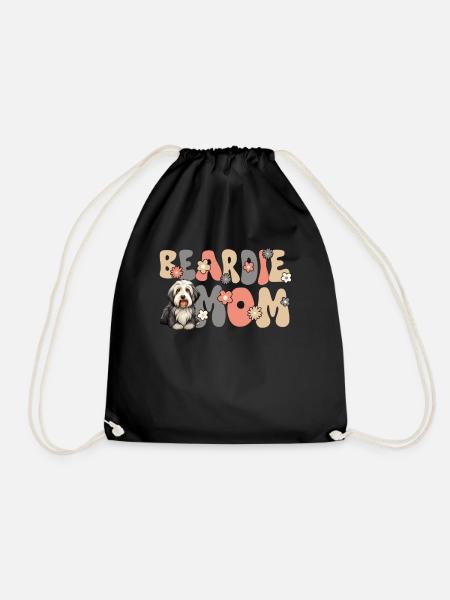 Bearded Collie Groovy Beardie Maman - Sac de sport léger - noir