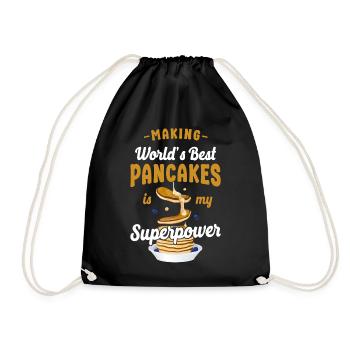Pancake Lover Kids Making World's - Drawstring Bag - black - Front