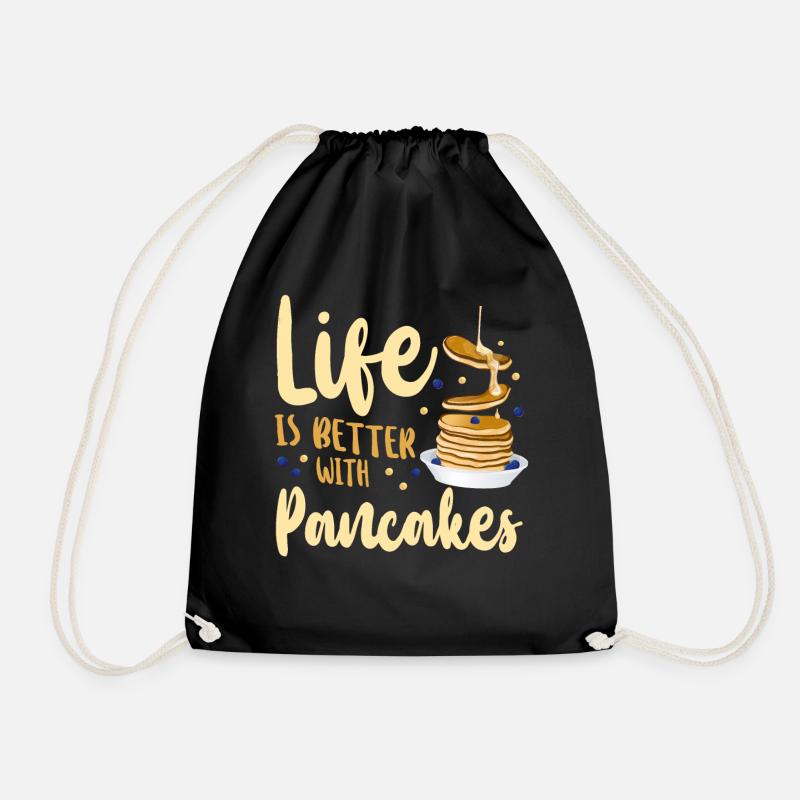 Pancake Lover Kids Life Is Better - Turnbeutel - Schwarz