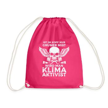 Si votre tête n’est que de la merde verte, vous devenez un activiste du climat - Sac de sport léger - fuchsia - Devant