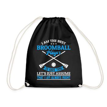 Broomball Sport - Je suis le meilleur joueur de ballon-balai - Sac de sport léger - noir - Devant