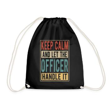 Cadeau rétro d’officier - Sac de sport léger - noir - Devant