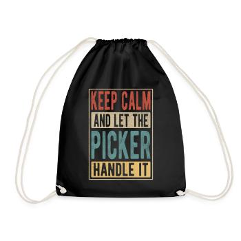 Picker Rétro Cadeau - Sac de sport léger - noir - Devant