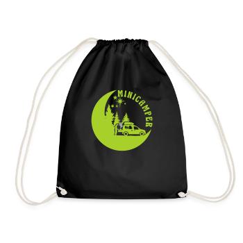 Minicamper Camping-Camper Microcamper - Drawstring Bag - black - Front