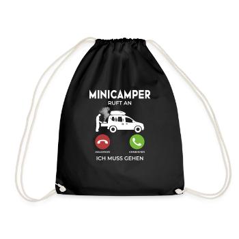 Minicamper CALLS Camping-Camper Microcamper - Drawstring Bag - black - Front