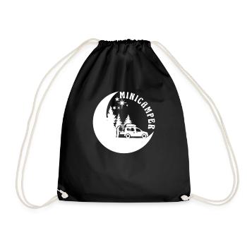 Minicamper Camping-Camper Microcamper - Drawstring Bag - black - Front