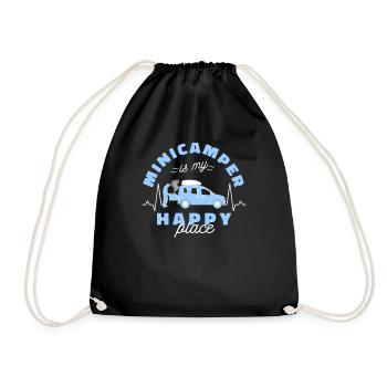 Happy Minicamper Camping-Camper Microcamper - Drawstring Bag - black - Front