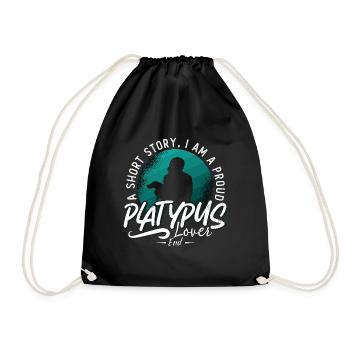 Amoureux de l’ornithorynque Une histoire courte Je suis un fier zoologie - Sac de sport léger - noir - Devant