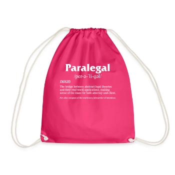 Law Shirt, Rechtsanwaltsfachangestellte Perəliɡəl Substantiv Die Brücke - Turnbeutel - Fuchsia - Vorne