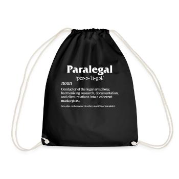 Law Shirt, Rechtsanwaltsfachangestellter Perəliɡəl Substantiv Dirigent von - Turnbeutel - Schwarz - Vorne