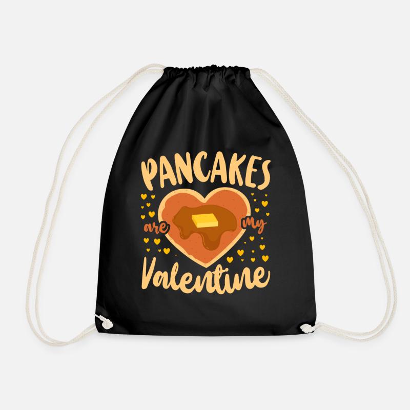 Pancake Lover Kids Valentines Day - Turnbeutel - Schwarz