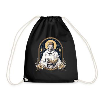 St Dominic De Guzman Christian Catholic Spirituali - Turnbeutel - Schwarz - Vorne