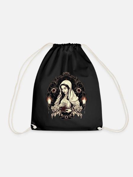 St Teresa of Avila Catholic Saint Divine Mercy - Turnbeutel - Schwarz