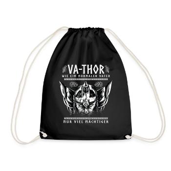 Vathor - Father's Day Father's Day Gift Viking - Drawstring Bag - black - Front