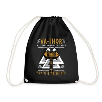 Vathor - Father's Day Father's Day Gift Viking - Drawstring Bag - black - Front