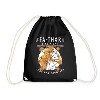 Vathor - Father's Day Father's Day Gift Viking - Drawstring Bag - black - Front