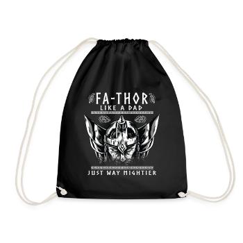 Vathor - Fête des pères Cadeau Fête des Pères Viking - Sac de sport léger - noir - Devant