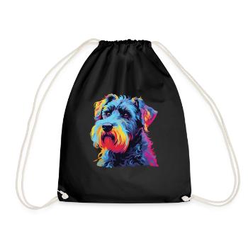 Wasserfarben Farbenfroher Kerry Blue Terrier - Turnbeutel - Schwarz - Vorne