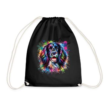Épagneul springer anglais coloré aquarelle - Sac de sport léger - noir - Devant