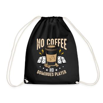 Joueur de dominos Pas de café Pas de jeu Amateur de café - Sac de sport léger - noir - Devant
