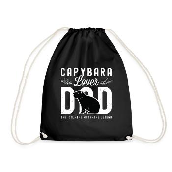 Capybara Lover Dad The Idol The Myth The Pet Owner - Turnbeutel - Schwarz - Vorne
