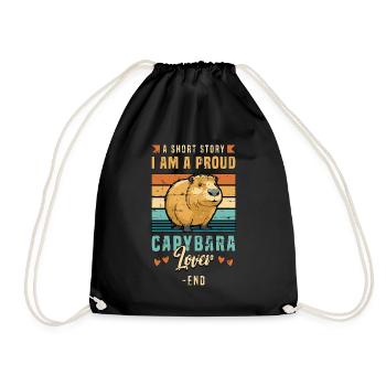 Capybara Lover A Short Story I Am A Capybara Owner - Turnbeutel - Schwarz - Vorne