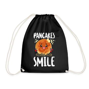 Pancake Lover Kids Pancakes Make - Drawstring Bag - black - Front
