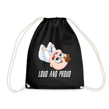 Forte Et Fière Grossesse Mère Enfant Parents - Sac de sport léger - noir - Devant