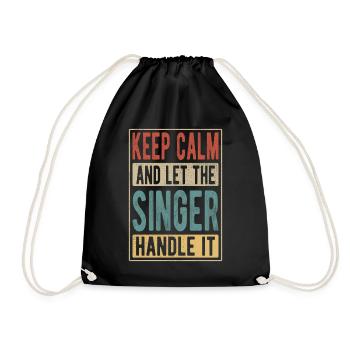 Cadeau Singer Retro - Sac de sport léger - noir - Devant
