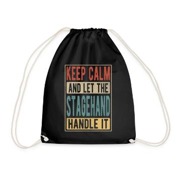 Cadeau rétro Stagehand - Sac de sport léger - noir - Devant