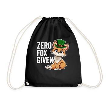 Null Fuchs Gegebenes Wortspiel Niedlicher Kawaii Irischer Fuchs - Turnbeutel - Schwarz - Vorne