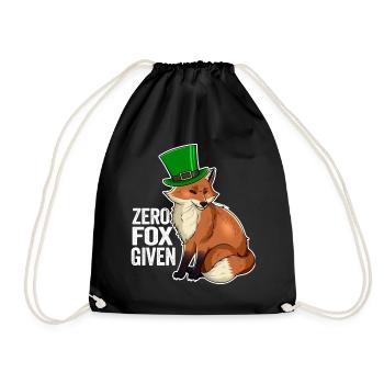 Null Fuchs Gegebenes Wortspiel Niedlicher Kawaii Irischer Fuchs - Turnbeutel - Schwarz - Vorne