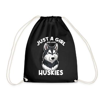 Nur ein Mädchen, das Huskys liebt - Turnbeutel - Schwarz - Vorne