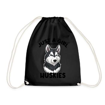 Nur ein Mädchen, das Huskys liebt - Turnbeutel - Schwarz - Vorne