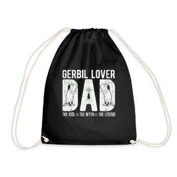Gerbil Lover Dad The Idol The Myth The Racing Rat - Drawstring Bag - black - Front
